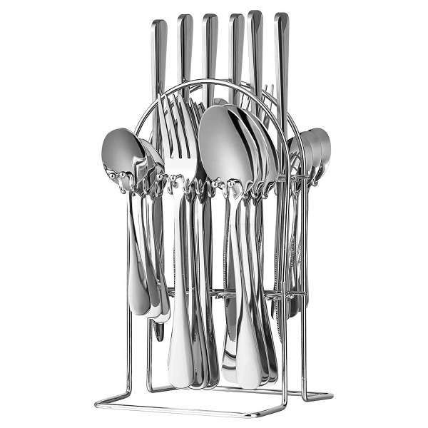 JG20375401 24 Piece Stainless Steel Cutlery Set Flatware Set With Silverware Holder