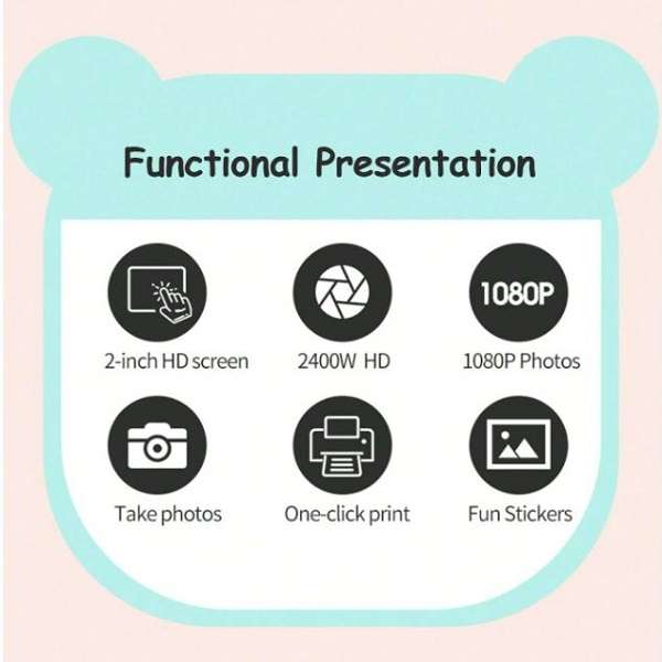 Aerbes AB-SX14 Kids 24MP 1080P Camera With 1300mah Battery