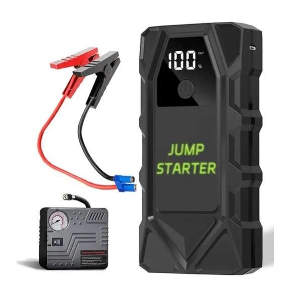 241030-1 2000Amp Peak Current Jump Starter Kit With Tyre Compressor 12V