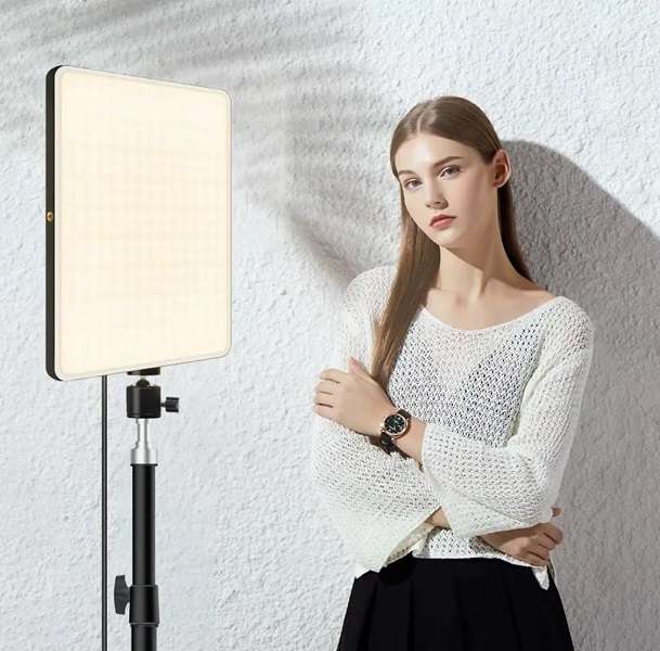 JG20375321 A118 45cm LCD Display Studio Light Photography Lighting With Stand 65W