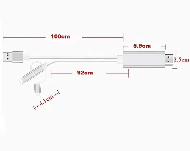 Aerbes AB-1033 2M HDTV Cable Adapter for IOS And Android