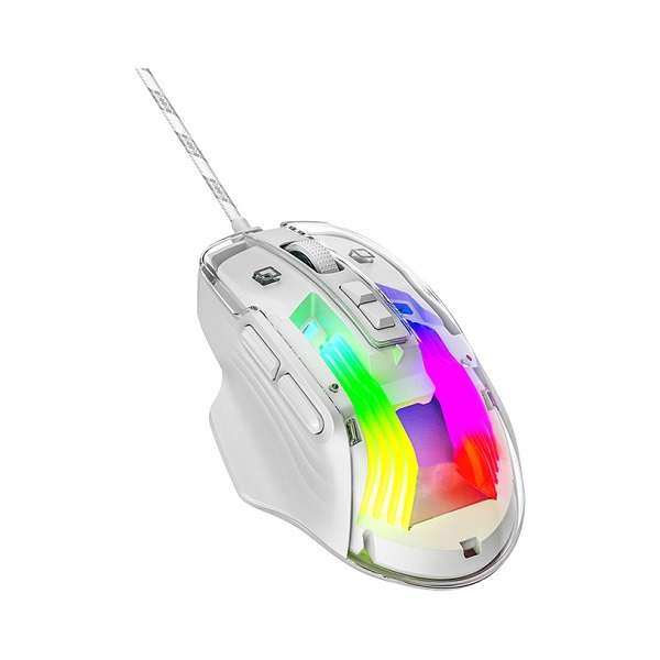 Aerbes AB-DN25 USB Wired Clear Colourful LED Optical Gaming Mouse