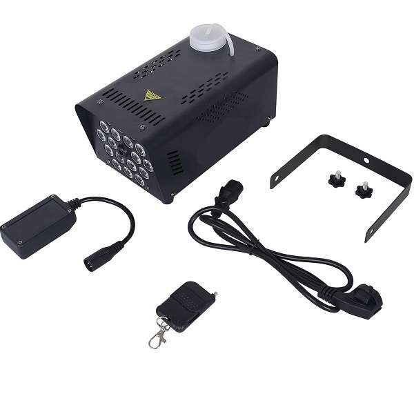 PM-183 LED 600w Smoke Fogger With 18 LED Stage, And Two Remote Control