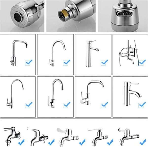 TM3460-35 Two-Speed UV Silver Hanging Faucet Head