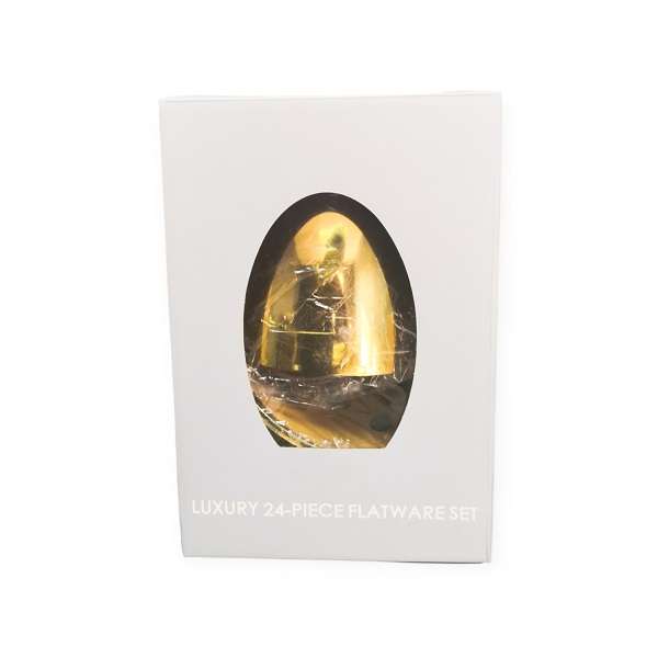 JG20375393 Golden Egg With 24 Piece Cutlery Set