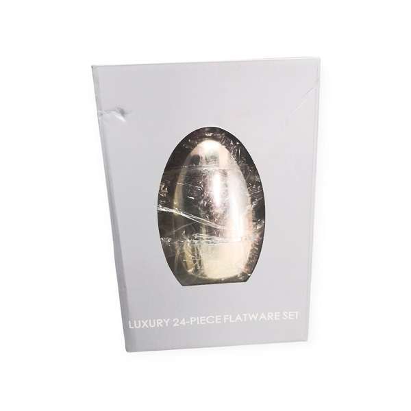 JG20375392 Silver Egg With 24 Piece Cutlery Set