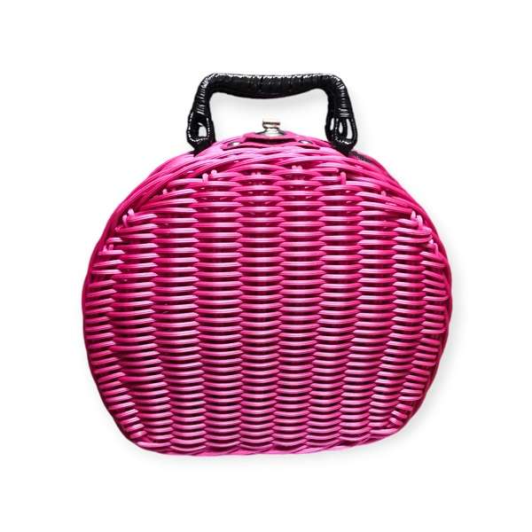 JG20375348 Rattan Basket Semi Circle Picnic Case