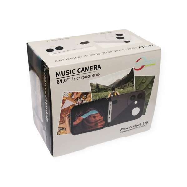 Super Electronics D6 Triple Lens Touch Screen Digital Camera 64mp 3.0 LED Screen