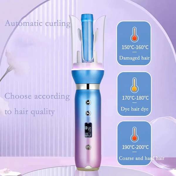 4500mah LED Rechargeable Automatic Curling Hair Iron