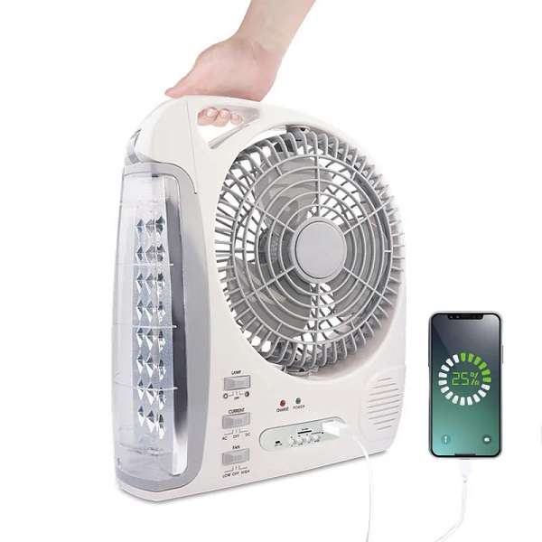 GDTimes GD-8028 6 in 1 Solar Powered 5800mah 6W Fan