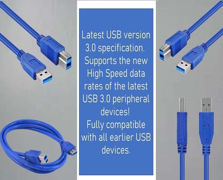 SE-L188 USB 3.0 Printer Cable 1.5m