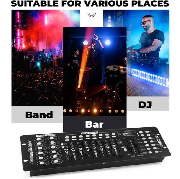 DMX512 Controller 192 Channels DMX Light Effects Console For DJs, Disco