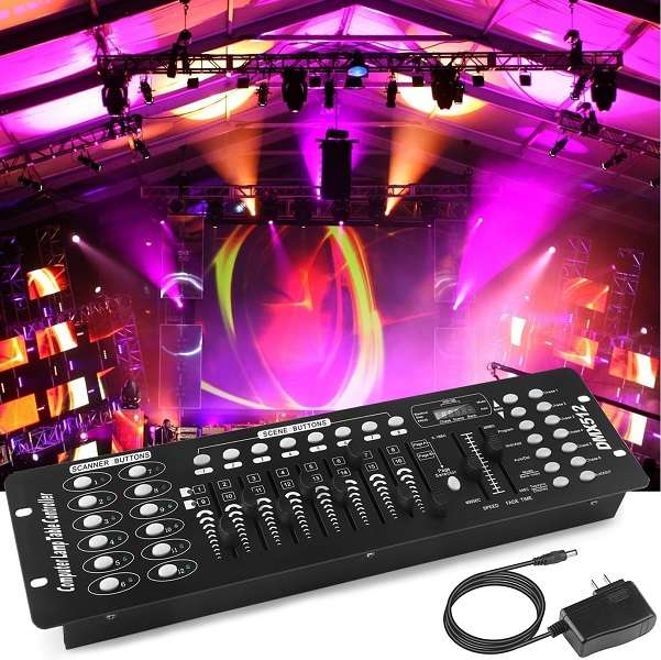 DMX512 Controller 192 Channels DMX Light Effects Console For DJs, Disco