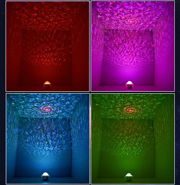 Aerbes AB-WT08 Mini RGB Projection Bluetooth Speaker With remote Control
