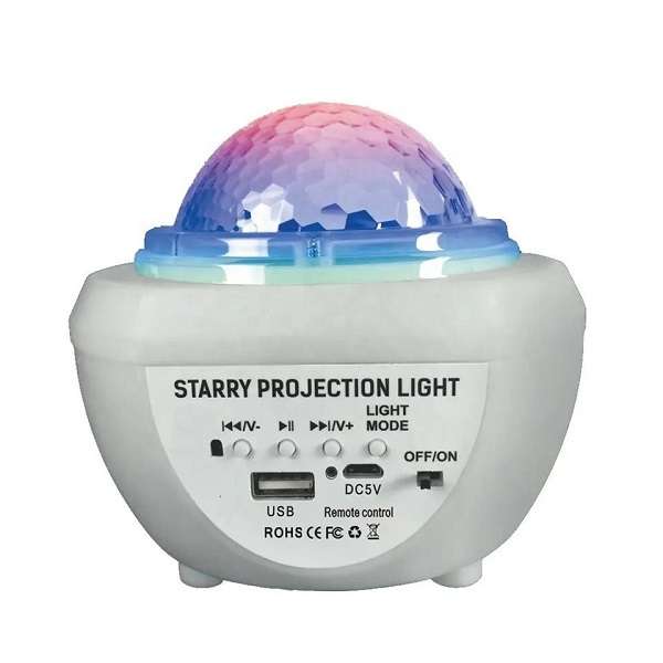 Aerbes AB-WT08 Mini RGB Projection Bluetooth Speaker With remote Control