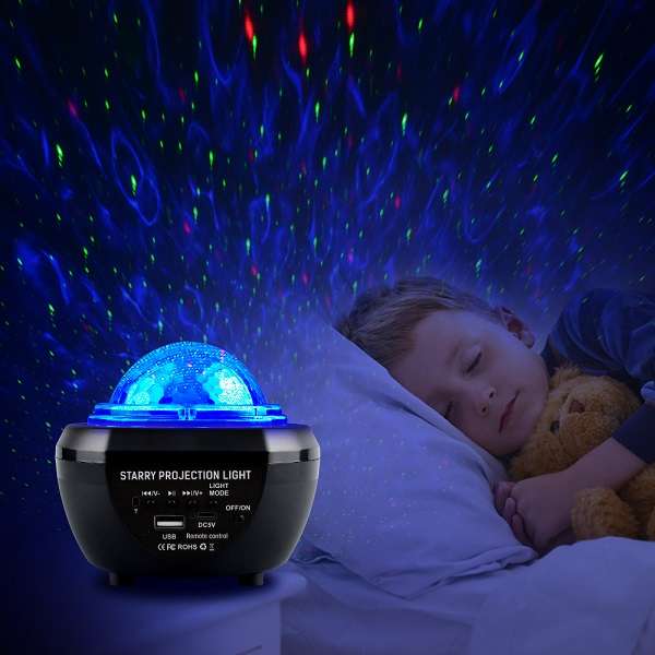 Aerbes AB-WT08 Mini RGB Projection Bluetooth Speaker With remote Control