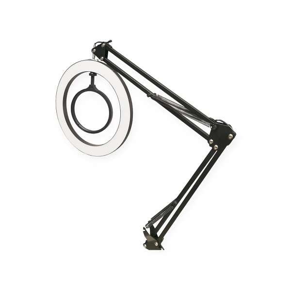JG20375390 3 Level Adjustable Long Arm LED Light  Magnifying Glass With 2 Lighting Mode
