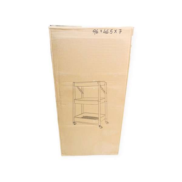 JG20375386 3-Tier Organising Foldable Trolley Shelf