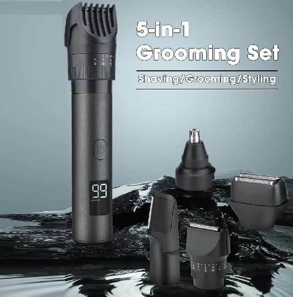 Aerbes AB-LF41 Rechargeable 5 In 1 Multifunctional Shaving Kit 1200Mah