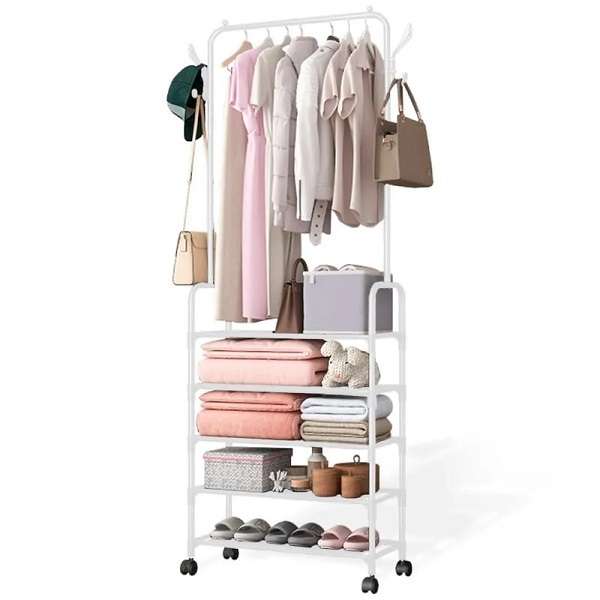 JG20375341 5-Tier 2 In 1 Shoe Rack, Hat And Coat hanger