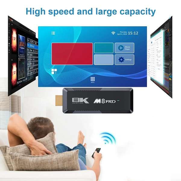Mi JG20375467 Wifi M8 Pro Android TV Stick With Google Play Assistant 2+16GB