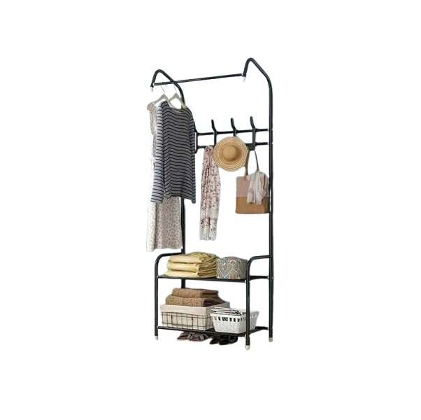 JG20375331 Coat Hanger With Two-Tiered Shelf