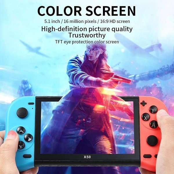 JG20375465 X19 Plus 5.1 Inch Screen Handheld Game Console