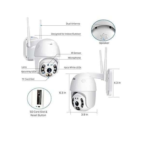 XF000020 V380 Pro App Wifi Smart Camera With IR Sensor And IP66 Protection Rating