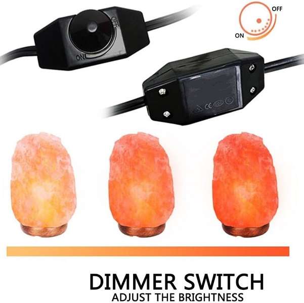 JG20375554 220V Crystal Himalayan Salt Lamp With Dimmer Control Switch