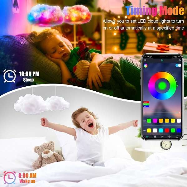 DIY RGB Colourful Cloud Light With App Control LightsSmart App