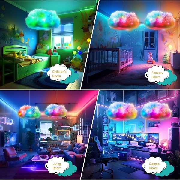 DIY RGB Colourful Cloud Light With App Control LightsSmart App
