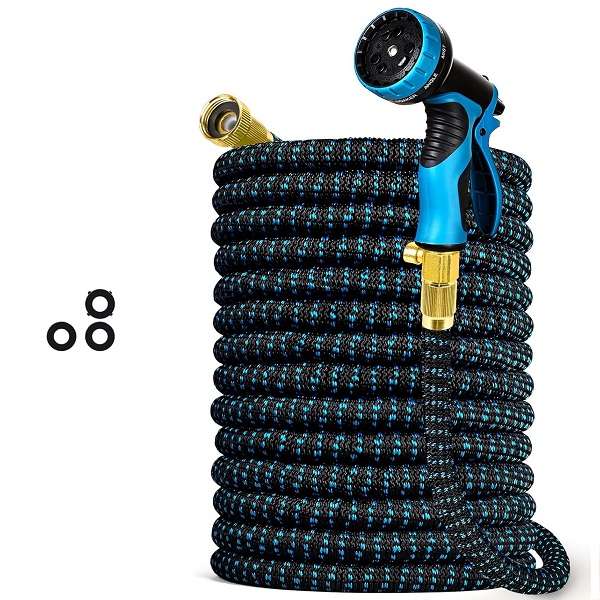 Jiageng JG115-22.5M Expandable Garden Water Hose Pipe, No-Kink With 10 Function Spray Nozzle