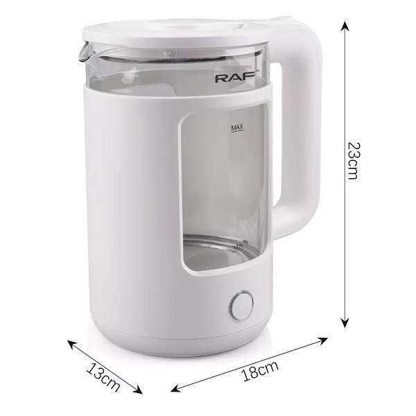 RAF R.7859 2L Electric Cordless Glass Kettle 2000W With 360 Swivel Base