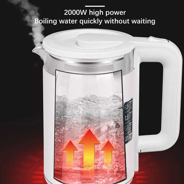RAF R.7859 2L Electric Cordless Glass Kettle 2000W With 360 Swivel Base