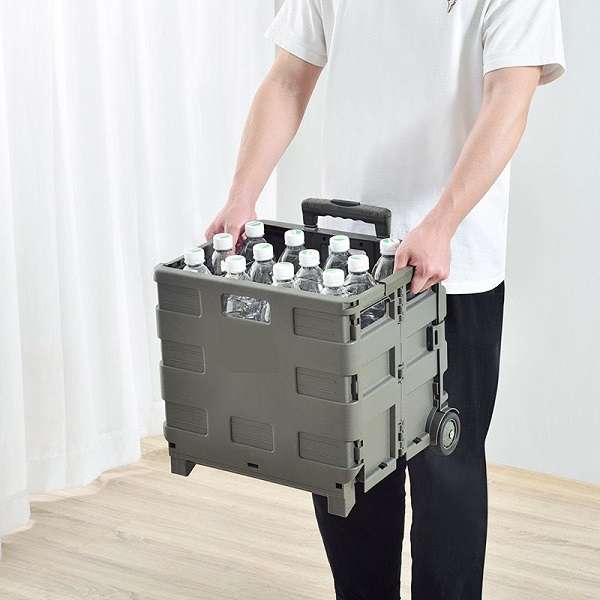 JG20375603 45L Folding Trolley Box With Two Wheels