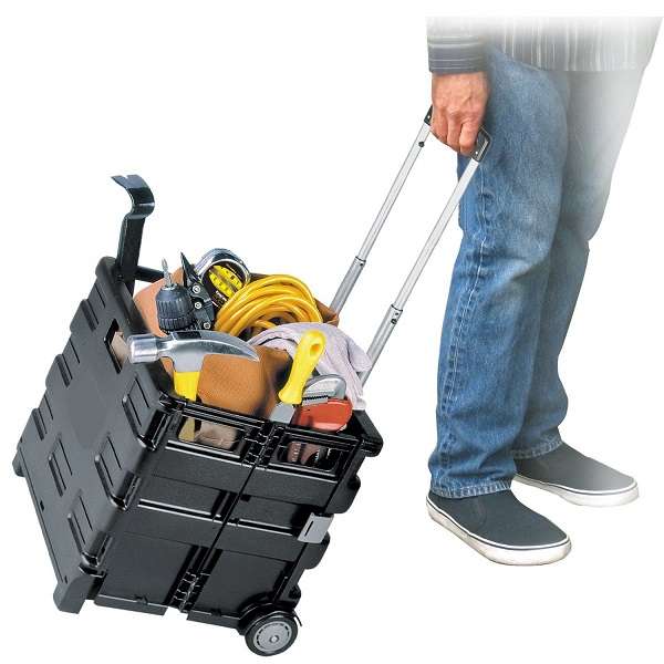 JG20375603 45L Folding Trolley Box With Two Wheels