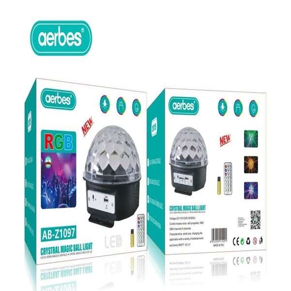 Aerbes AB-Z1097 RGB Magic Ball Light With USB And Remote Control
