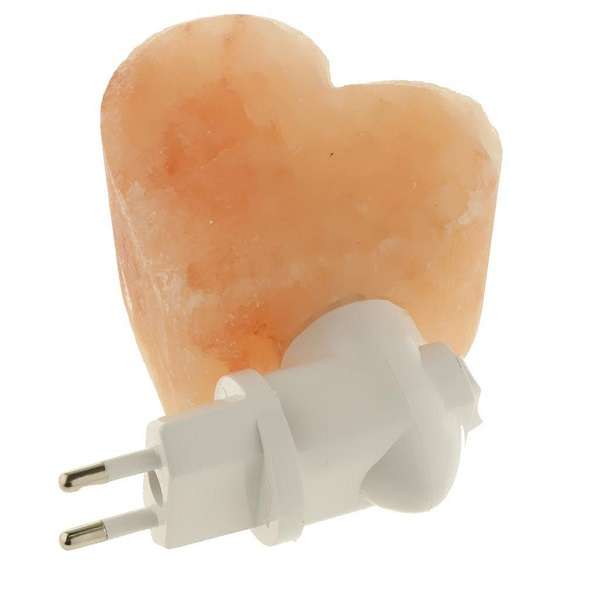 Jiageng JG20375559 Himalayan Heart Shaped Crystal Wall Plug Salt EU Lamp