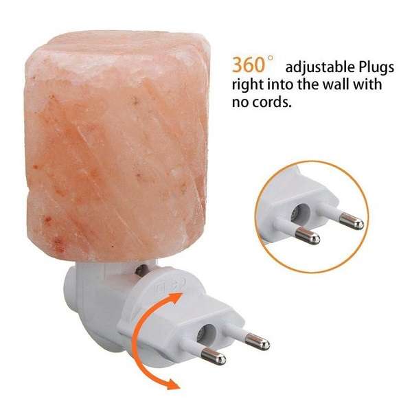 JG20375560 Himalayan Cylindrical Shaped Crystal Wall EU Plug Salt Lamp