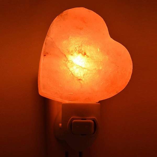 Jiageng JG20375559 Himalayan Heart Shaped Crystal Wall Plug Salt EU Lamp
