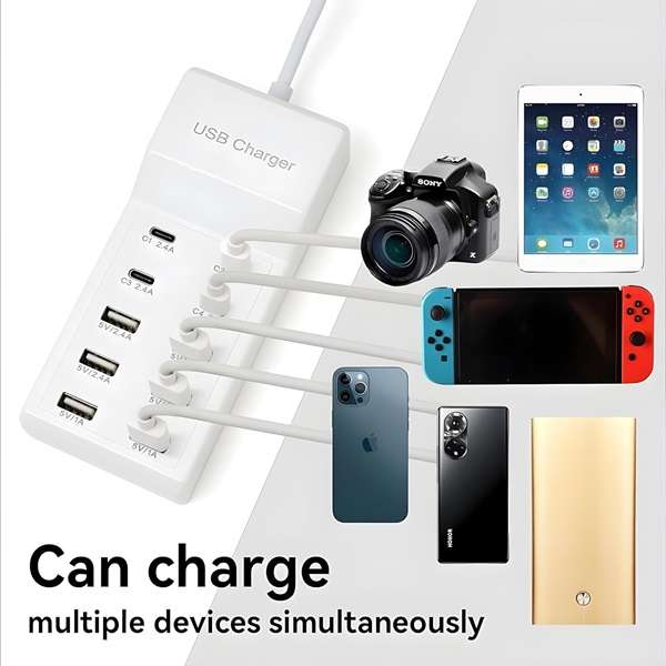 CH-650 Treqa 6USB Port + 4PD USB Hub