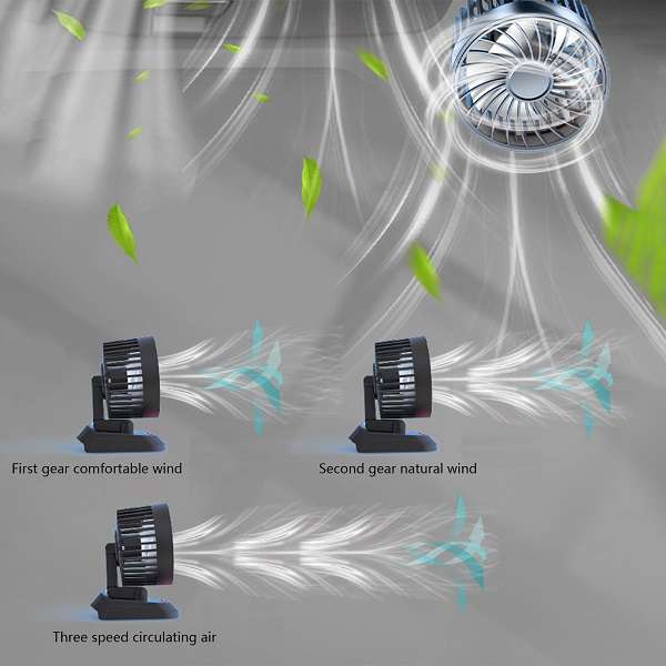 Baihuo MY-7088 Single Head 10w Adjustable 3 Speed USB Powered Fan 20282