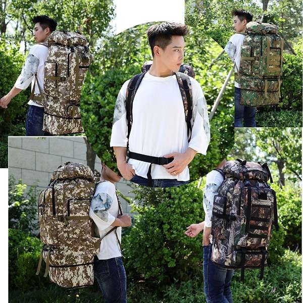 JG20375522 Camouflage Camping/ Hiking Bag 80cm x 50cm