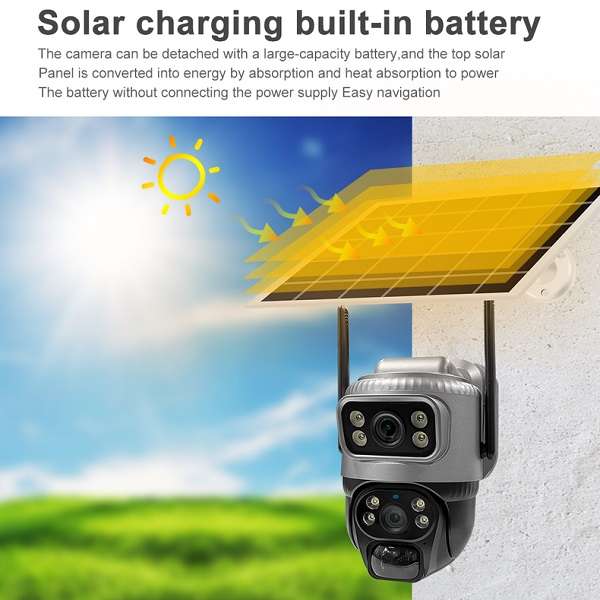 JG20375628 4G Solar Powered Outdoor Night Vision IP Camera With V380Pro App