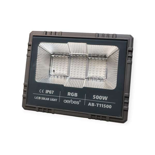 Aerbes AB-T11500 500W 114LED Solar RGB Flood Light 18000mah Battery With Remote Control