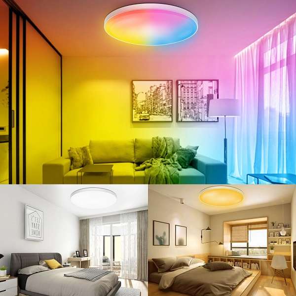 Aerbes AB-XD69 24W Wifi Intelligent Dimming RGB+CCT Ceiling Light With Tuya App 800lmn