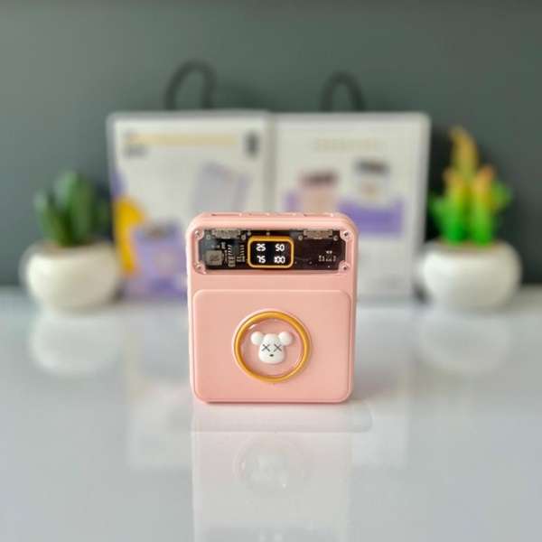 Treqa TR-969 10000Mah Transparent Power Bank with USB Cables Attached