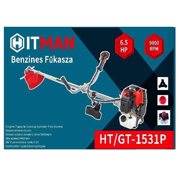Hitman HT/GT-1531P Fuel Operated Lawn Mower 900RPM 6.5HP