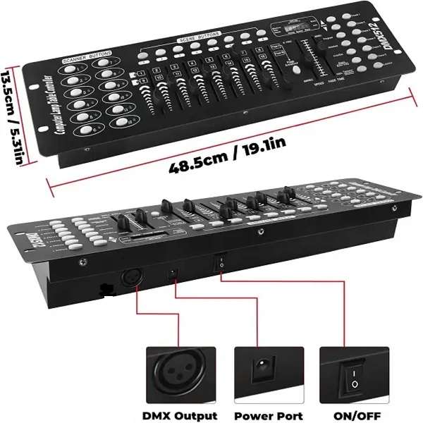 DMX512 Controller 192 Channel For Disco and Light Effect Console PM-5009
