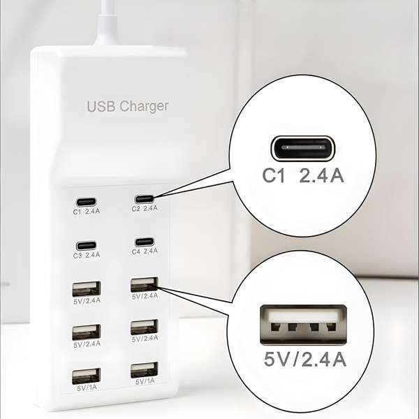 CH-650 Treqa 6USB Port + 4PD USB Hub